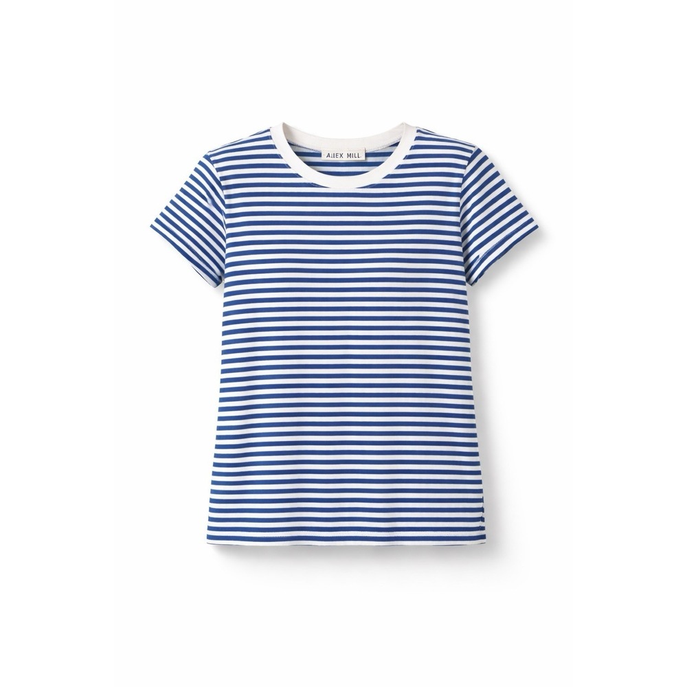 Alex Mill Stripe Tee M Blue White Nautical Parisian Classic Cotton Prospect Top